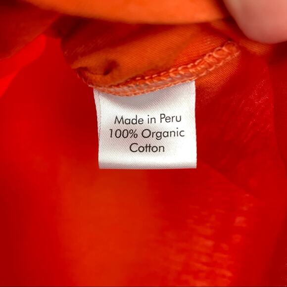 Indigenous | Organic Cotton 3/4 Sleeve Top Orange - Picture 10 of 10